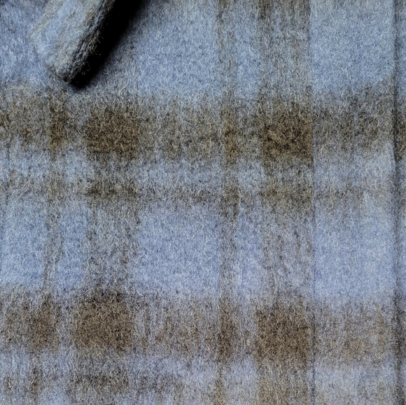 Coach Acrylic Wool Blend Plaid Poncho Hooded XS/S (A2) - Picture 3 of 8